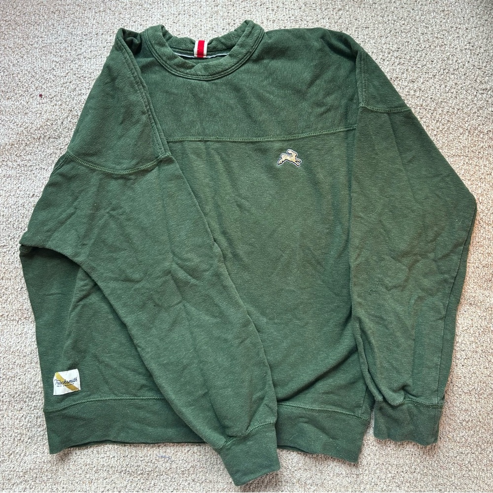 Tracksmith vintage green sweatshirt
